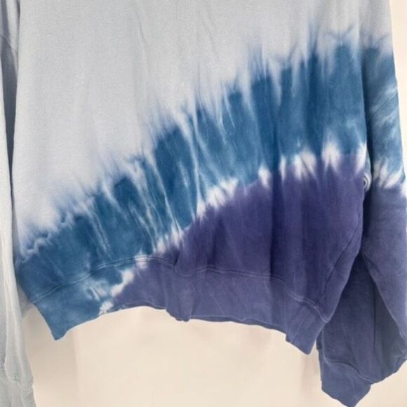 Gap Women’s Tie-Dye Crewneck Sweatshirt‎ Blue pullover Small Lounge Casual - Picture 11 of 11